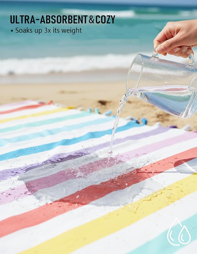 Oversized Turkish Beach Towel Blanket Cotton Giant XL Sandproof Towels Huge Linen XXL Extra Large Big Throw Quilt Blankets for Adults Cloud Travel Camping Glamping Accessories Essentials