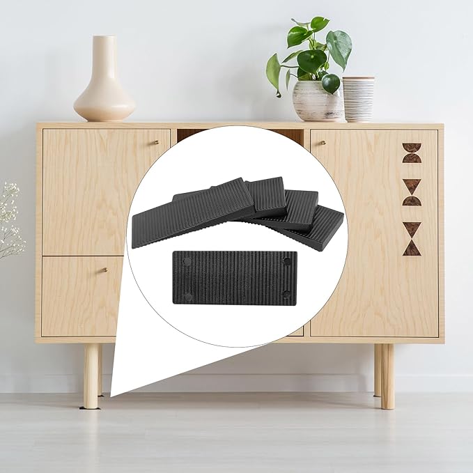 100Pcs Multi Purpose Furniture Plastic Shims Rubber Shims for Leveling Home Improvement DIY Levelers for Table,Toilet,Hot Tub and Furniture (2.4x1inch)