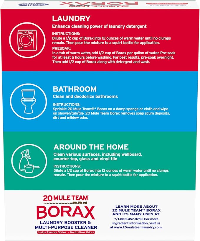 Borax 20 Mule Team Detergent Booster, 65 Oz