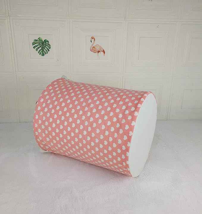 Pink Laundry Basket Kids Hamper Storage Bins Girls Nursery Hamper Waterproof Organizer Toy Box Large Canvas Collapsible Chest for for Bedroom,Clothes Organizer Basket,Toys Bin,Room Decor