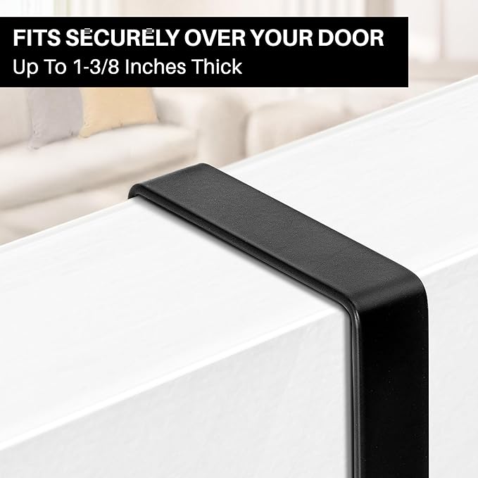LYNK Professional® Home™ Over the Door Hooks - 36 Hook – Over the Door Coat Rack - Over the Door Hanger - Hanging Towels or Clothes - Bathroom, Bedroom, Laundry Room - Lifetime Ltd. Warranty, Black