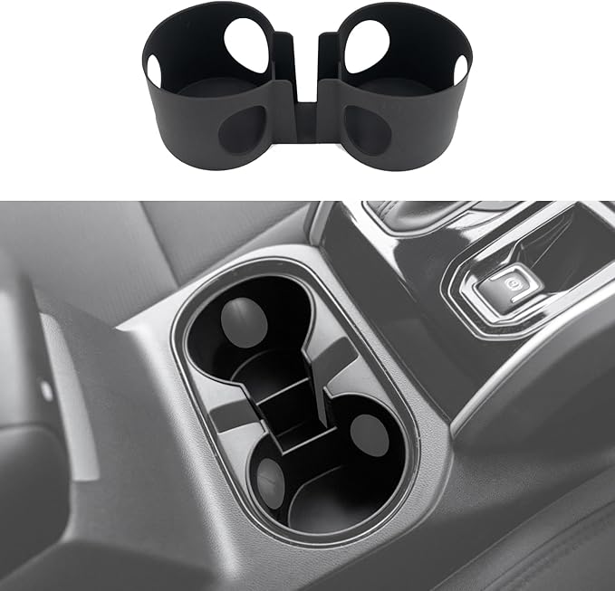Cup Holder for 2023-2025 Chevy Colorado & GMC Canyon, Center Console Cup Holder Insert Cupholder Organizer Coaster Liner for 23-25 Chevrolet Colorado/Canyon Interior Accessories Black
