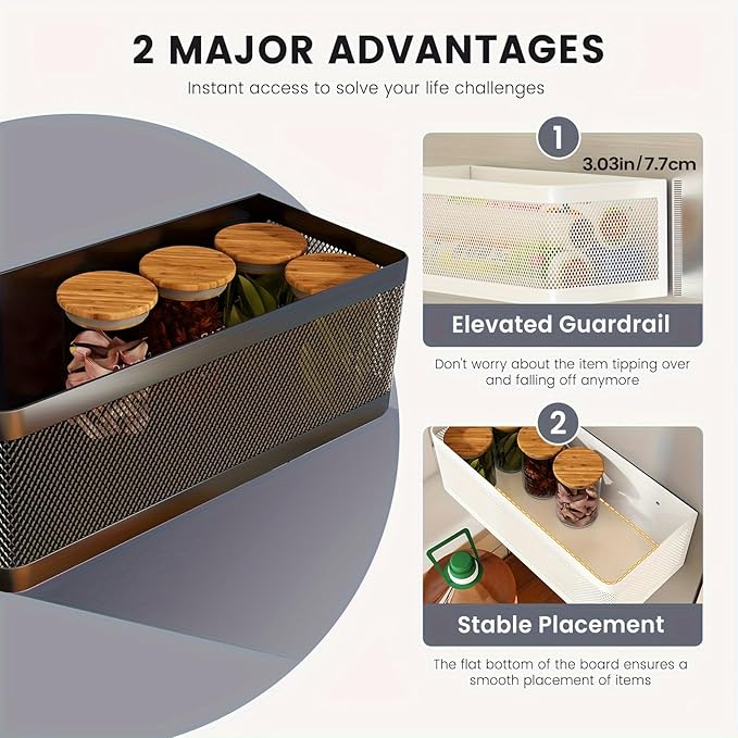 1 Pcs Magnetic Shelf For Fridge Shelves For Whiteboard Classroom Basket Organizer Holder Locker Storage Magnetic Bin Box Containers For Side Of Refrigerator (Black, 6.3''L*4.9''W*3.9''H)