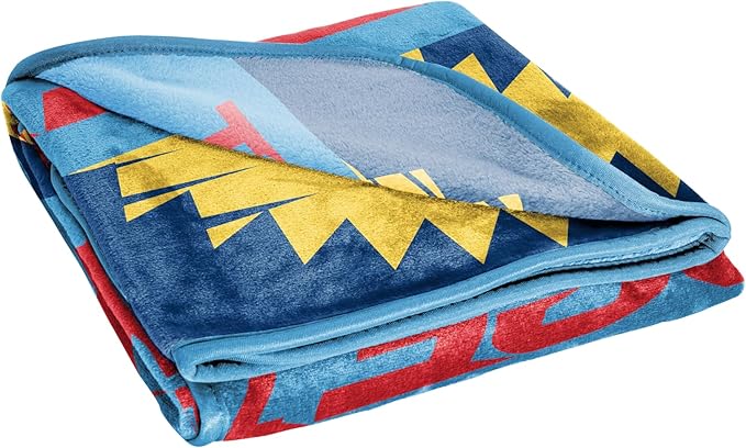 Jay Franco Kids Plush Throw Blanket – Soft & Cozy Fleece Throw for Bedroom & Couch Décor, Official Licensed Product, Blue - Cars, 40x50 - Travel Blanket