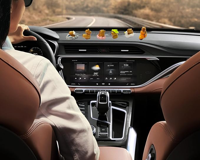 13 PCS Mini Capybara Figurines Tiny Capybaras for Car Dashboard Dollhouse Miniatures Mini Resin Animals for Fairy Garden Home Decor Capybara Birthday Decorations