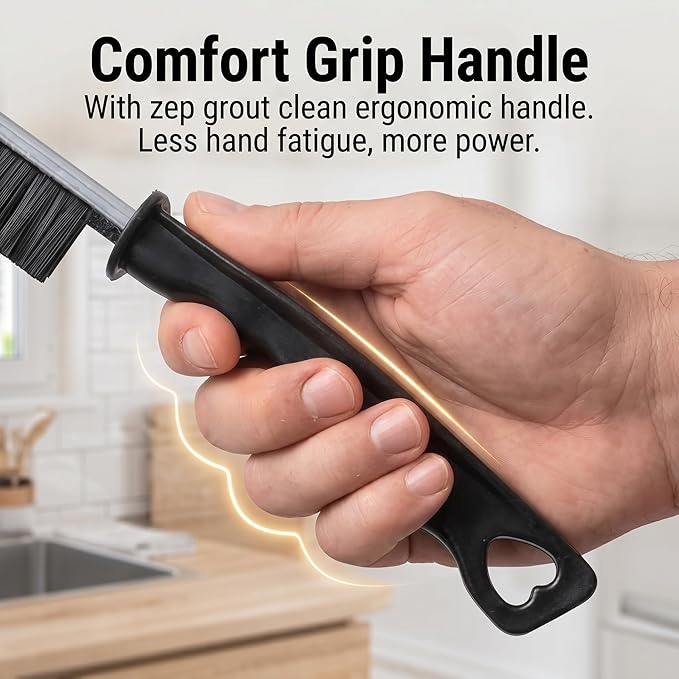 4 Pcs Multi-Purpose Hard Bristle Crevice Cleaning Brush Deep Reach Gap Cleaning Tools for Household Use Versatile Durable Thin Brush to Clean Tight Spaces Window Track Tile Grout Bathroom Corner Black