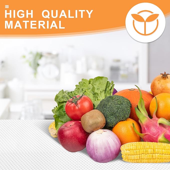 FLPMIX White Shelf Liner for Kitchen Cabinets 12 inch Wide - Easy to Cut Drawer Mat, 12" x 120 Inch, Waterproof Pantry Cabinet Liner