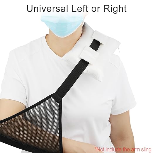 Satin Neck Pad Strap Cushion for Arm Sling Pillow Comfort Support Padding Rotator Cuff Replacement Surgery Elbow Brace Carry Padded Cover Broken Wrist Hand Injury, Ivory