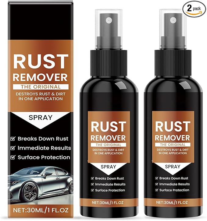Rust Remover Spray for Metal, Multipurpose Rust Stain Remover, Fast-Acting Oxidation Remover, Heavy Duty Rust Dissolver for Metal