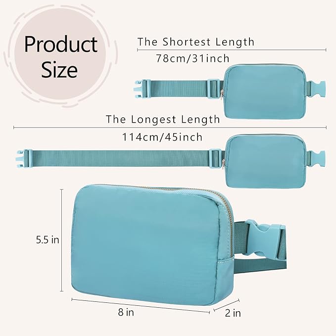 VOROLO Fanny Pack For Women And Men Crossbody Bag Belt Bag with Adjustable Strap Graduation Gifts