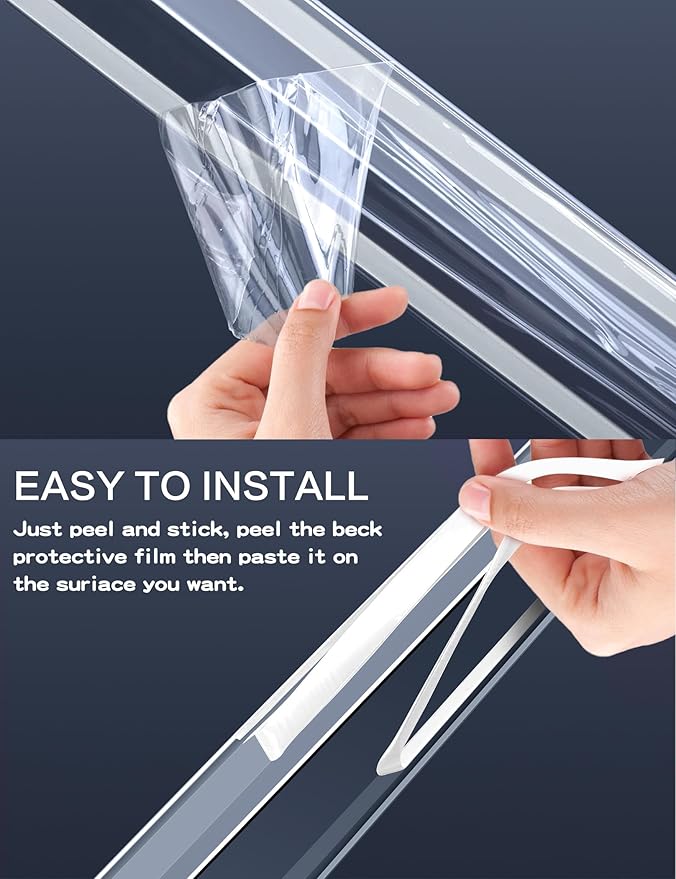6PCS Clear Self-Adhesive Nightstand Corner Protectors, Corner Guards & Edge Protector for Wall, Door Frame, Cabinet Baseboard & Door, Table, Stair (3x40cm/1.18x15.75in)