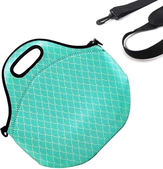 YOUDA Insulated Lunch Bag Neoprene Shoulder Lunch Tote Boxes Bags for Women Men Work Office Outdoor Picnic Travel (Green)