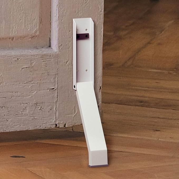 Door Stopper, Door Holder, No Drilling Door Stoppers, Easy Pedal Kick Down Door Stop (White x 1 Pack)