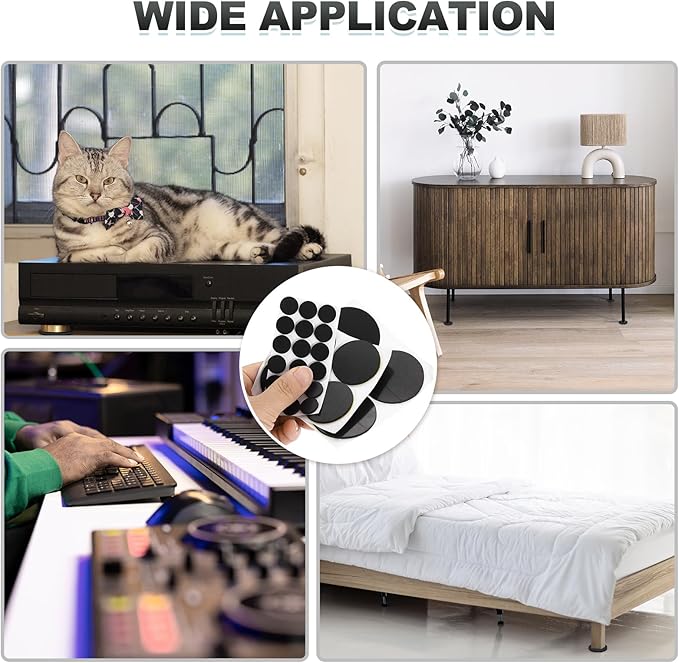 PATIKIL Non Slip Furniture Pads 2-15/16" (75mm x 5mm), 10 Pcs Adhesive Backed Round Rubber Feet Anti-Scratch Rubber Furniture Grippers for Hardwood Floor Electronics Bed Drawers DIY