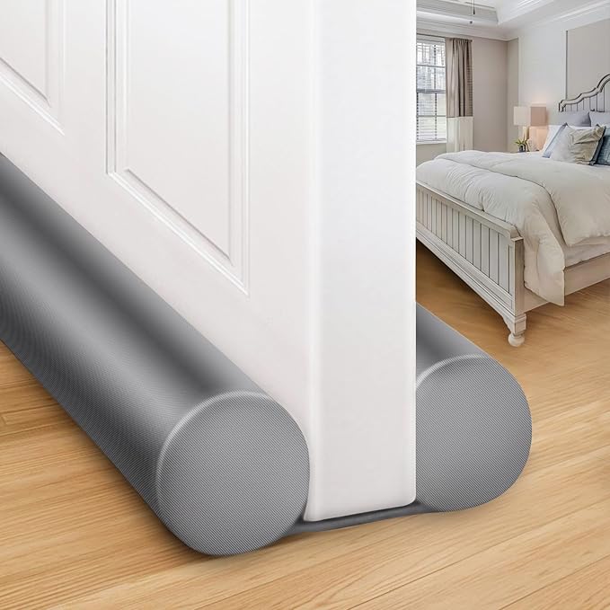 MAXTID Large Door Draft Blocker 32" Grey Bottom Door Draft Stoppers for Bottom of Door Weather Stripping Shower Door Seal Strip Under Gap Filler Doors Sweep Interior Doors for Home