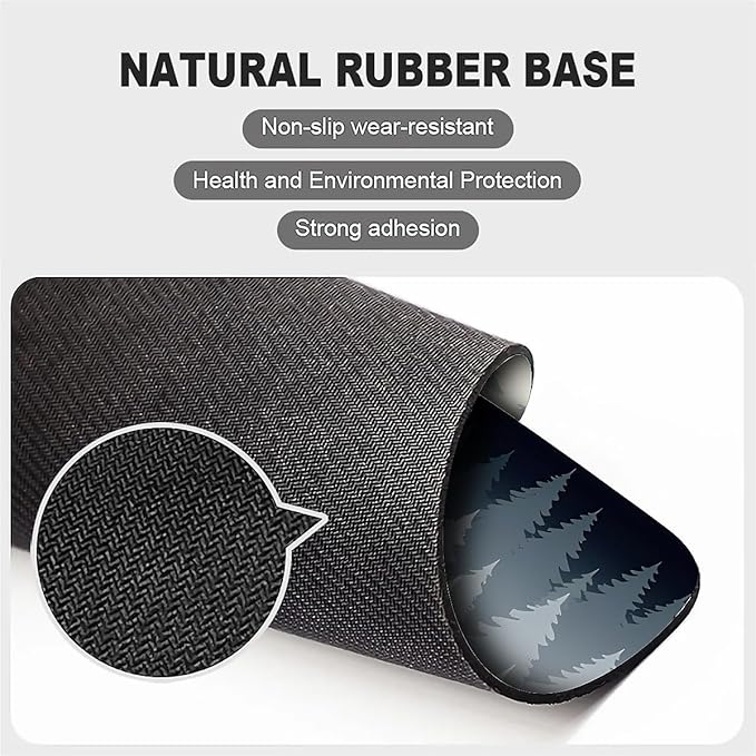 Square Mouse Pad Misty Forest, Personalized Premium-Textured Custom Mouse Mat Design, Washable Mousepad Cloth, Non-Slip Rubber Base Computer Mouse Pads for Wireless Mouse