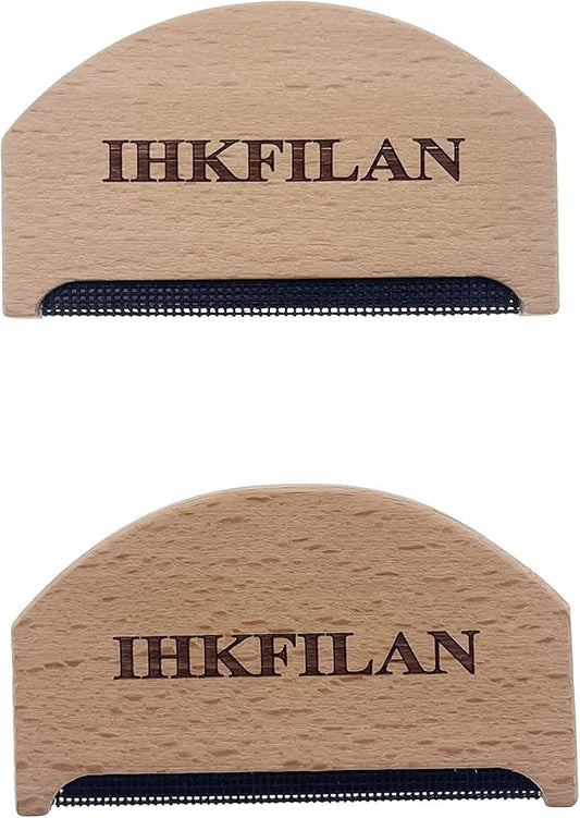 2pcs Wood Sweater Comb Cashmere Wool Comb De-Pilling Knitwear Lint Removers for Clothing Care