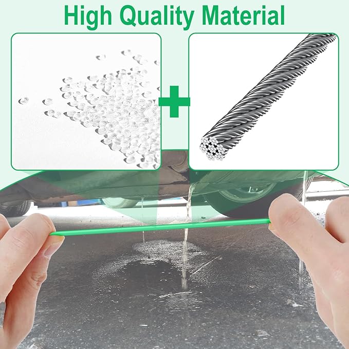 ecocstm Auto Sunroof Drain Cleaning Tool, 196 Inch Flexible Tube Cleaning Brush, Flexible Drain Brush Extra Long Pipe Cleaners for Car, Car Sunroof Drain Hole Cleaner for Drains, Sewers, Windshields
