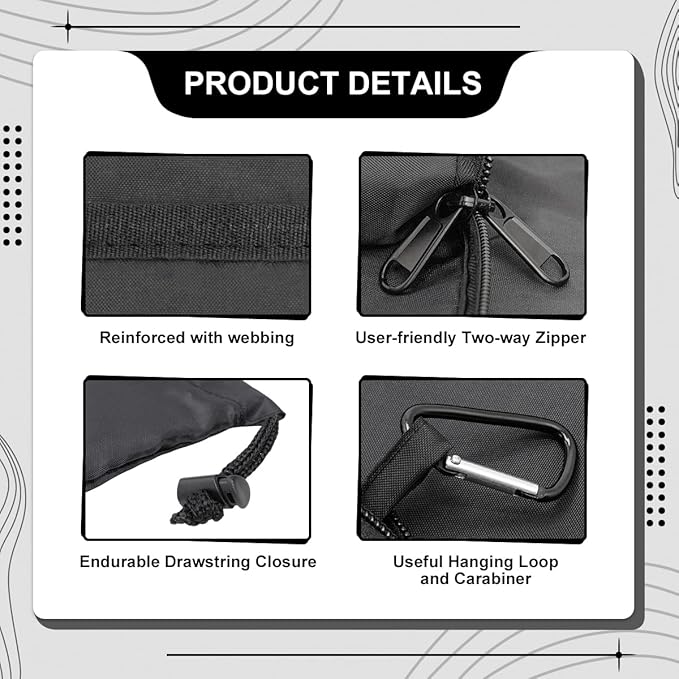 Travel Laundry bags, Dirty Clothes Travel Bag with Handles, Portable Small laundry Sack for Travelling, Suitcase, Gym, Camping (Black&Grey)