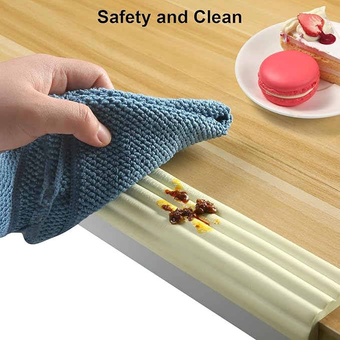 Dovesail Upgrade Baby Proofing Edge Corner Protector,16.4ft Edge Guards Padding with 3M Adhesive, Extra-Wide Soft Rubber Foam Padding, Furniture, Sharp Edge Safety Corner Edge Bumper Guard-Cream