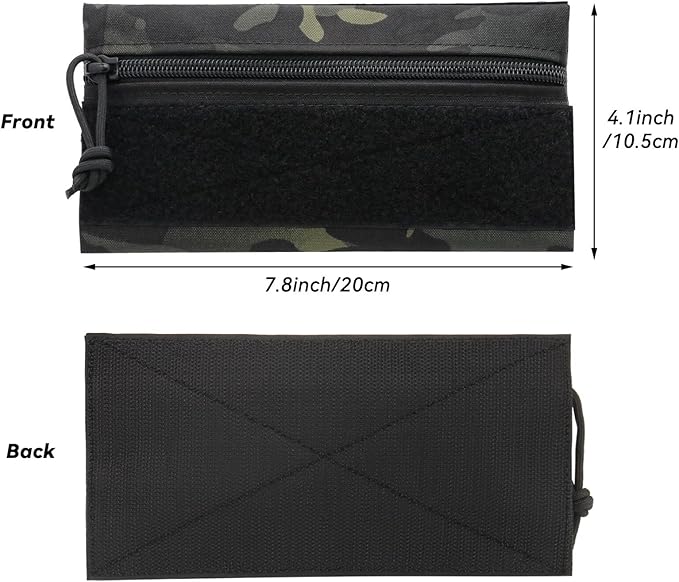 Qavctw Tactical Admin Pouch Bag with Hook and Loop Tool Storage Bag Snack Pouch Candy Bag Hanging Pouches Backpack Accessory Pouch