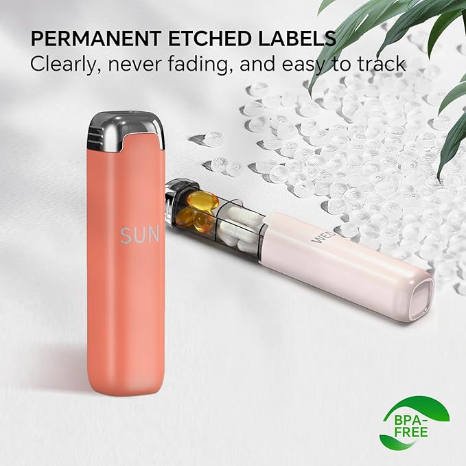 Pill Organizer 3X a Day – Weekly Pill Organizer,Detachable Pill Box 7 Day,Travel Daily Pill Case Organizer,Vitamin Organizer& Supplement Organizer for Daily Meds & Supplements,Cute Pink