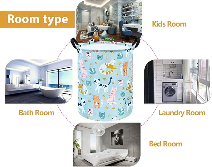 Round Laundry Basket Storage Bins Nursery Hamper Gift Baskets for Home,Office,Home Decor