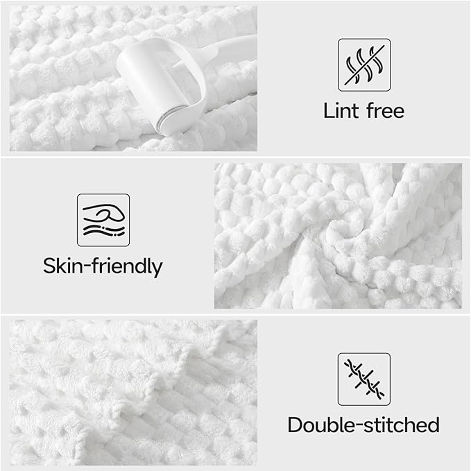 REDKISS White Microfiber Towels Set of 6-35x70 Inches Oversized Bath Sheets, Extra Large Bath Towels Set of 6 for Adults, Super Soft Quick Dry Lint Free Absorbent Waffle Microfiber Shower Towels