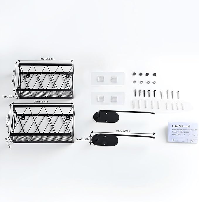 YIGII Adhesive Cabinet Door Organizer, 4 Pack Lid Organizers Inside Cabinet Food Container/Tumbler Lid Organizer and Storage Cup Lids Holder for Kitchen