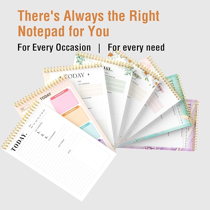 Forvencer To Do List Notepad with 52 Sheets (6.5 x9.8), To Do List Notebook for Work, Undated Daily Planner Organizer for Tasks Checklist & Goal Planning, To Do List Perfect for Office, School
