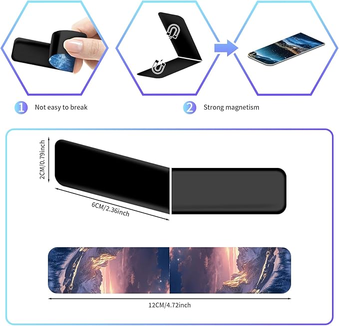96 Pieces Magnetic Bookmarks Magnet Page Markers - Book Marks for Reading Women & Men with Storage Boxes - Cute Magnet Bookmark Clips for Reading Pleasure（Scenery）