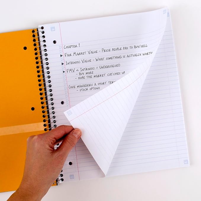 Five Star Spiral Notebook + Study App, 5 Subject, College Ruled Paper, Fights Ink Bleed, Water Resistant Cover, 8-1/2" x 11", 200 Sheets, Black (72081) (Pack of 2)
