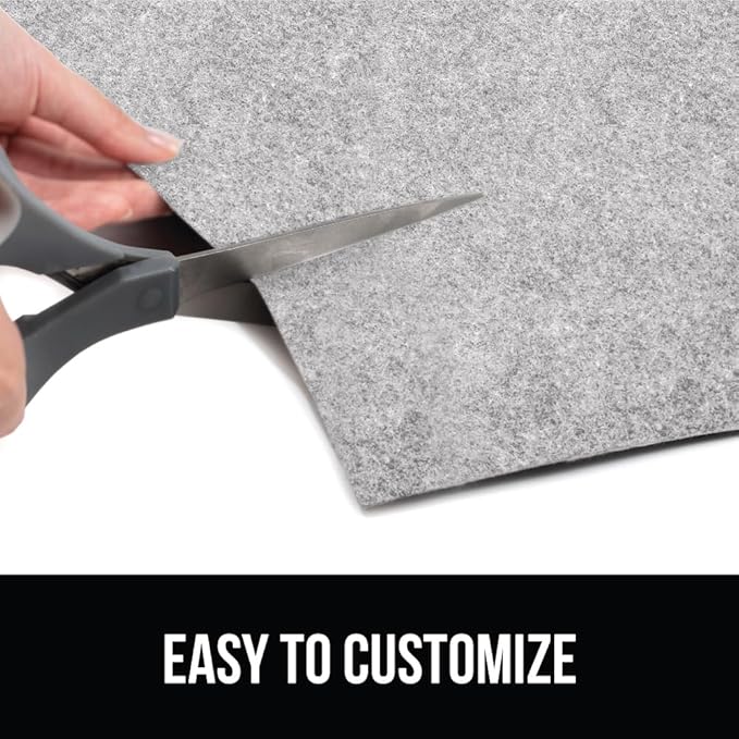 GORILLA GRIP LeakGuard Non-Adhesive Under Sink Mat for Kitchen Cabinet, Waterproof Quick Dry Shelf Liner, Durable Absorbent Felt Mats for Bathroom Sinks, Cabinets, Dresser, Easy Trim, 24x24 Light Gray