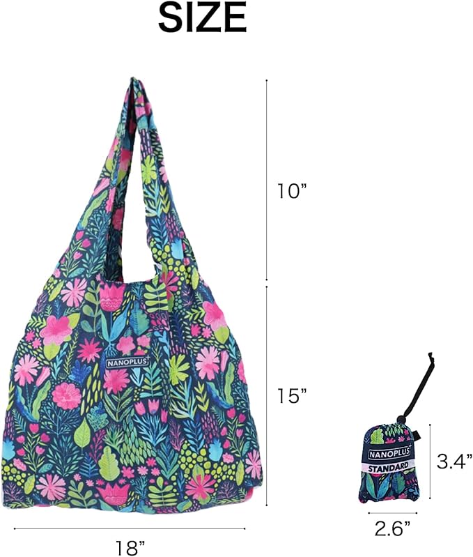 Compact Reusable Grocery Tote Bag – Lightweight, Foldable & Packable Shopping Bag for Travel