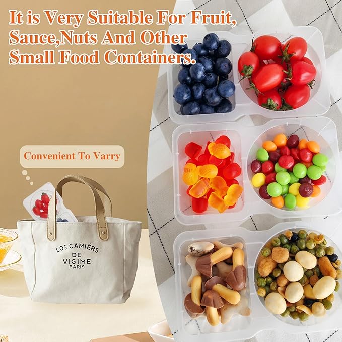 Obfuscate 20Set Snack Containers,Reusable Snack Containers with Lids,Snack Pack Containers for Portion Control and Meal Prep Lunch Containers for School Office Travel