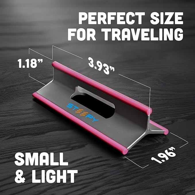 Steepy Portable Laptop Stand for Desk – Adjustable Height, & Portable Laptop Holder – Ergonomic Computer Stand for Cooling & Comfort – Slip-Proof, Sturdy Design – Universal Fit for 13-17 Inch Devices