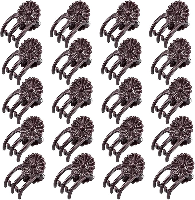 100Pcs Large Plant Clip,Daisy Garden Flower Plant Clip,for Orchids Vine Clip Support Stem Vine Upright Growth (Brown)