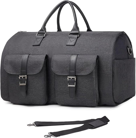 seyfocnia Convertible Travel Garment Bag, Carry-on Garment Duffel Bag for Men and Women - 2-in-1 Hanging Suitcase Suit Business Travel Bag