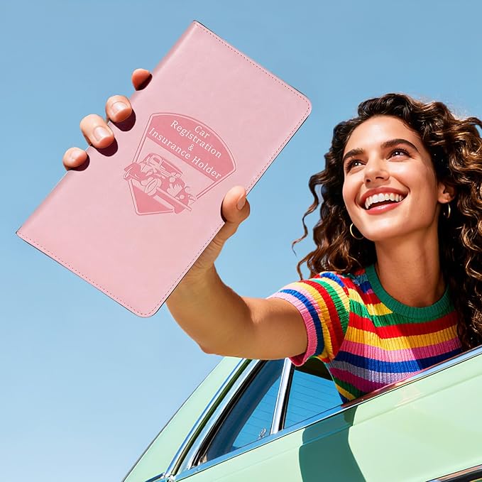 CoBak Car Registration and Insurance Holder - Vehicle Glove Box Car Organizer, Auto Truck Comparment Accessories Case with Magnetic Closure for Essential Document, Driver License, Cards