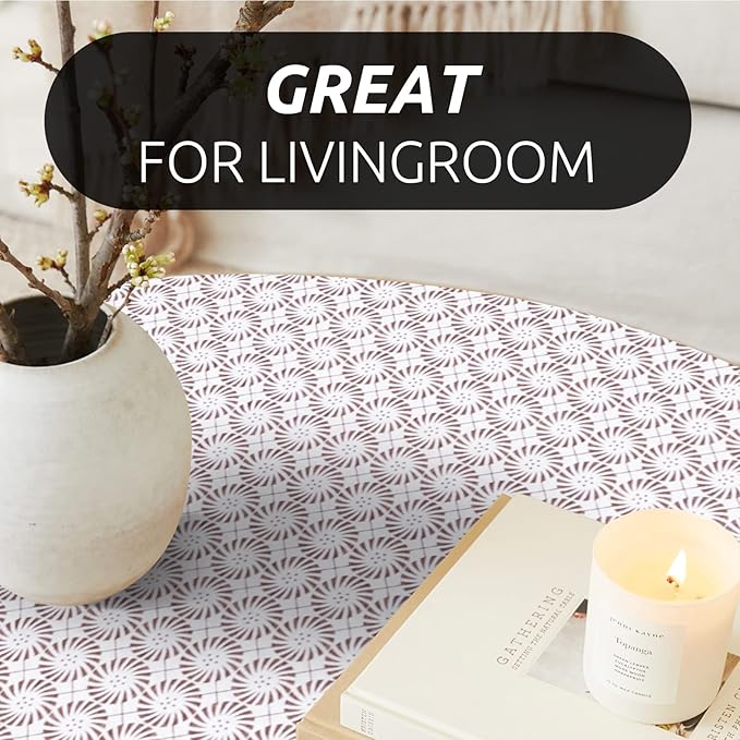 RAY STAR 12X120 Inch Shelf Liner for Kitchen Cabinets, Non-Adhesive Cabinet Liner Washable, PVC Drawer Liner for Dresser Non-Slip Bathroom (Circle)(3 Roll)