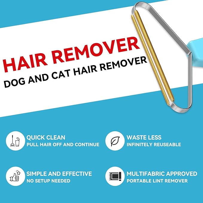 Lint Remover 3-Pack, Lint Shaver Cleaner Pro, Carpet Rake, Lint Brush, Fur Removal Tool, Portable Carpet Scraper, Clothes, Car Mats, Couch, Pet Bed, Furniture