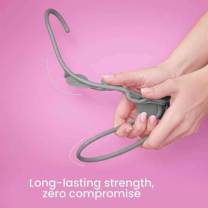 Utopia Home - Plastic Hangers 50 Pack - Space Saving Clothes Hanger - Durable and Strong Closet Organizers and Storage Makes It Ideal Stocking Stuffers or Apartment or Dorm Room Essentials (Grey)