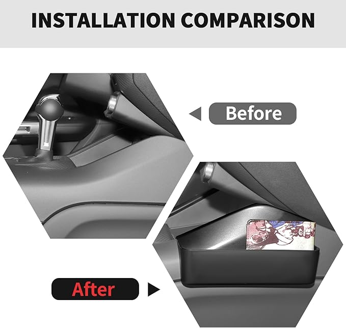 RT-TCZ Center Console Gear Shift Storage Box Tray Organizer Accessories for Ford Mustang 2024 2025