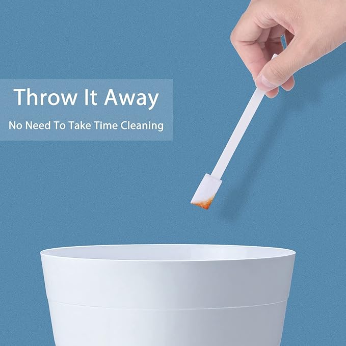 Lumkew 60Pcs Crevice Cleaning Tools, Disposable Toilet Brush for Narrow Gaps, Small Cleaning Brushes for Small Spaces for Bathroom, Kitchen, Household
