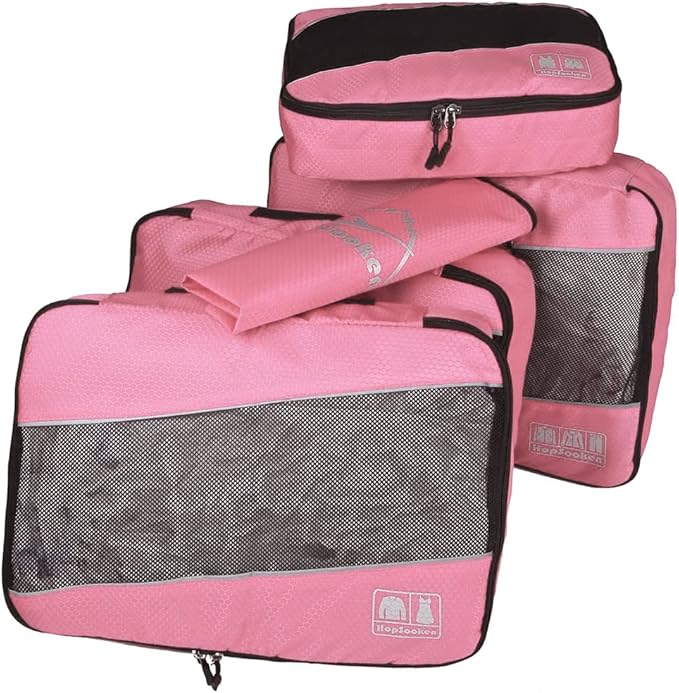 5 Set Packing Cubes for Travel Large Suitcase Luggage Organizer Bags Travel Accessories Vacation 4 Cubes 1 Laundry Pouch Bag