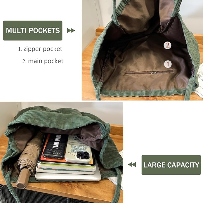 Canvas Tote Bag for Women Large Hobo Shoulder Bag for Work Travel Casual Message Bag Tote Purse handbags