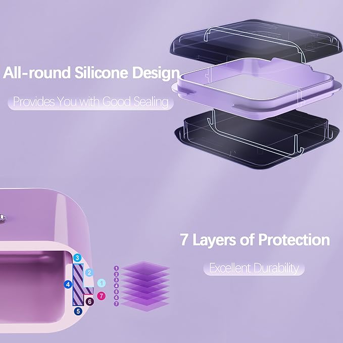 DUBSTAR Pill Case,Small Pill Box - Waterproof Portable Daily Small Pill Case for Purses Pocket Compact Travel Medicine Holder for Vitamins,Fish Oils,Supplements (4-Compartments, Purple)