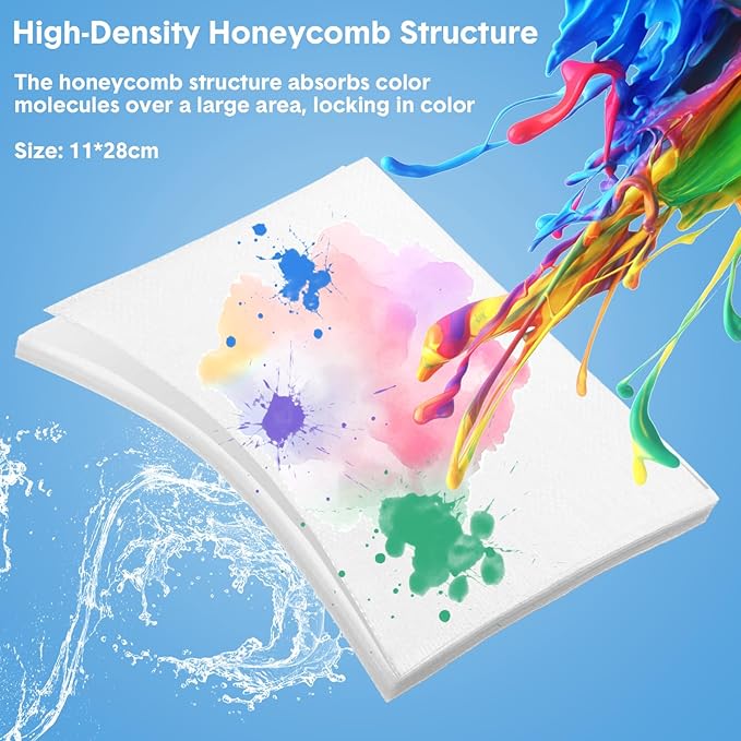 200 Pcs Color Absorber Laundry Sheets Color Dye Guard Sheets for Laundry Prevent Runs or Bleeds Fragrance Free Trapping for Home Apartment
