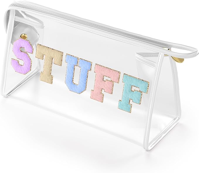 Embla Makeup and Lotion Bag - Waterproof Makeup and Sunscreen Pouch for Travel, Beach, Pool - Clear Zipper Pouch for Sunscreen and Cosmetics Storage, Durable Make Up Organizer for Beach Bag Essentials