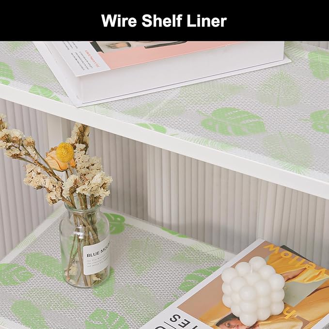 Cooyes Shelf Liner – Premium Non-Adhesive Cabinet & Drawer Liner for Kitchen – Waterproof Shelf Paper with Modern Pattern – Durable EVA Cabinet Mat – Easy to Cut (17.5" W x 197" L)